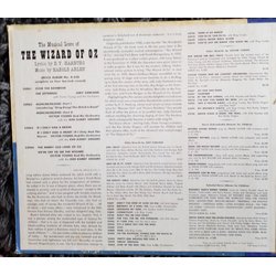 The Musical Score Of The Wizard Of Oz Soundtrack (E.Y.Harburg , Harold Arlen) - CD Back cover