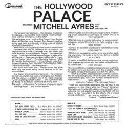 The Hollywood Palace Ścieżka dźwiękowa (Various Artists, Mitchell Ayres) - Tylna strona okladki plyty CD