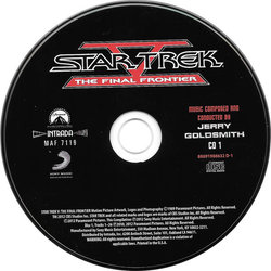 Star Trek V: The Final Frontier Colonna sonora (Jerry Goldsmith) - cd-inlay