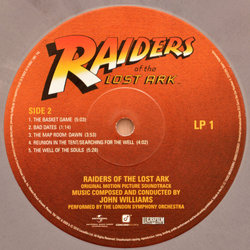 Raiders of the Lost Ark サウンドトラック (John Williams) - CDインレイ