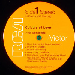 Colours Of Love サウンドトラック (Various Artists, Hugo Montenegro) - CDインレイ