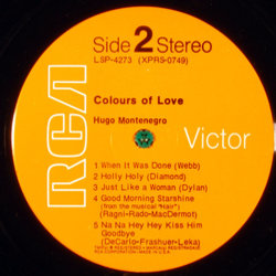 Colours Of Love サウンドトラック (Various Artists, Hugo Montenegro) - CDインレイ