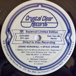 Space Organ Ścieżka dźwiękowa (Various Artists, Jonas Nordwall) - wkład CD