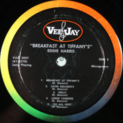 Jazz For Breakfast At Tiffany's サウンドトラック (Various Artists, Eddie Harris, Henry Mancini) - CDインレイ