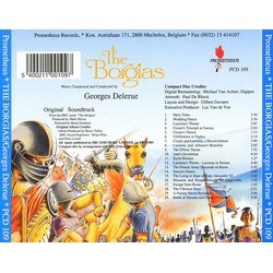 The Borgias サウンドトラック (Georges Delerue) - CD裏表紙