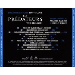  Les Prédateurs Soundtrack (Various Artists, Denny Jaeger, Michel Rubini) - CD Back cover