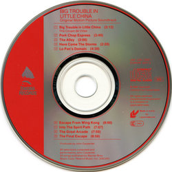 Big Trouble in Little China Trilha sonora (John Carpenter, Alan Howarth) - CD-inlay