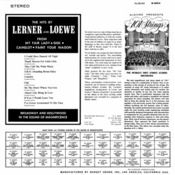 The Hits By Alan Jay Lerner And Frederick Loewe サウンドトラック (Alan Jay Lerner, Frederick Loewe) - CD裏表紙