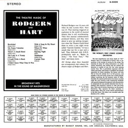 The Theatre Magic Of Rodgers And Hart Ścieżka dźwiękowa (Various Artists, Lorenz Hart, Richard Rodgers) - Tylna strona okladki plyty CD