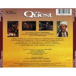 The Quest Soundtrack (Randy Edelman) - CD Back cover