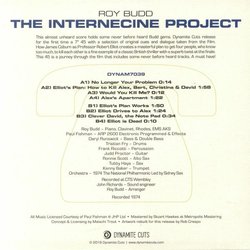 The Internicine Project Soundtrack (Roy Budd) - CD Back cover