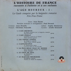 L'Histoire De France Raconte A Juliette Et A Ses Enfants L'age Heureux 1 Ścieżka dźwiękowa (Jean Duch, Paul Durand) - Tylna strona okladki plyty CD