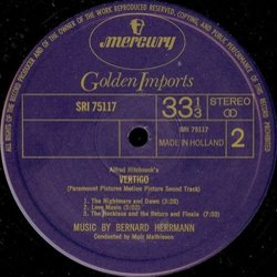 Vertigo サウンドトラック (Bernard Herrmann) - CDインレイ