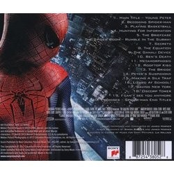 The Amazing Spider-Man Trilha sonora (James Horner) - CD capa traseira