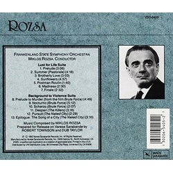 Lust For Life Suite / Background to Violence Soundtrack (Miklós Rózsa) - CD Achterzijde