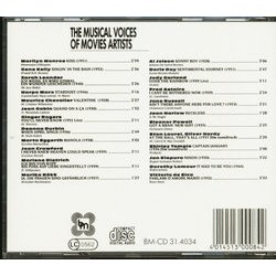 Musical Voices Of Movie Artists Soundtrack (Various Artists) - CD Back cover