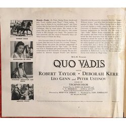Quo Vadis サウンドトラック (Miklós Rózsa) - CD裏表紙