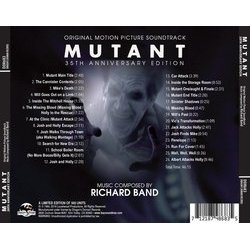 Mutant Ścieżka dźwiękowa (Richard Band) - Tylna strona okladki plyty CD