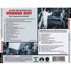 Warning Shot Ścieżka dźwiękowa (Jerry Goldsmith) - Tylna strona okladki plyty CD