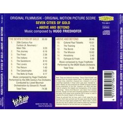 Seven Cities of Gold / Above and Beyond Soundtrack (Hugo Friedhofer) - CD Back cover
