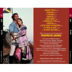 Tai-Pan Ścieżka dźwiękowa (Maurice Jarre) - Tylna strona okladki plyty CD