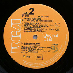 L'Avventuriero Bande Originale (Ennio Morricone) - cd-inlay