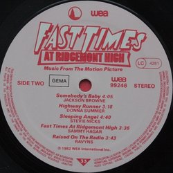 Fast Times at Ridgemont High Soundtrack (Various Artists
) - cd-cartula