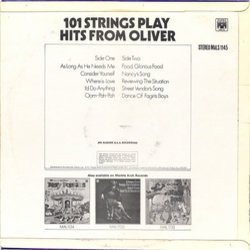 Oliver! - 101 Strings Soundtrack (Lionel Bart) - CD Trasero