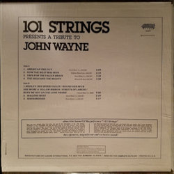 A Tribute To John Wayne - 101 Strings Ścieżka dźwiękowa (Various Artists) - Tylna strona okladki plyty CD