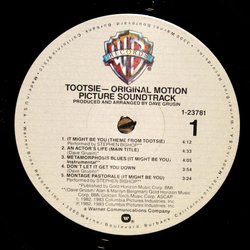 Tootsie サウンドトラック (Stephen Bishop, Dave Grusin) - CDインレイ