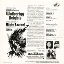 Wuthering Heights Soundtrack (Michel Legrand) - CD Back cover