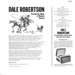 Dale Robertson Presents His Album Of Western Classics Trilha sonora (Various Artists) - CD capa traseira