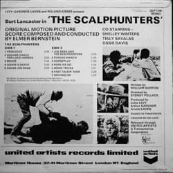 The Scalphunters Ścieżka dźwiękowa (Elmer Bernstein) - Tylna strona okladki plyty CD