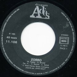 Zorro サウンドトラック (George Bruns, Jean Stout) - CDインレイ