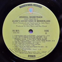 Alice's Adventures in Wonderland Soundtrack (Various Artists, John Barry) - cd-inlay