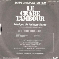 Le Crabe Tambour Soundtrack (Philippe Sarde) - CD Back cover