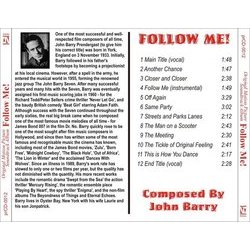 Follow Me! サウンドトラック (John Barry) - CD裏表紙