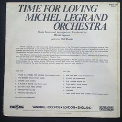 Time For Loving Ścieżka dźwiękowa (Michel Legrand) - Tylna strona okladki plyty CD