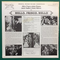Hello, Frisco, Hello Ścieżka dźwiękowa (David Buttolph) - Tylna strona okladki plyty CD