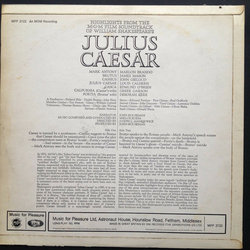 Julius Caesar サウンドトラック (Mikls Rzsa) - CD裏表紙