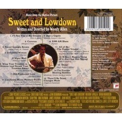 Sweet and Lowdown Ścieżka dźwiękowa (Dick Hyman) - Tylna strona okladki plyty CD