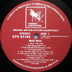 Mad Max Ścieżka dźwiękowa (Brian May) - wkład CD