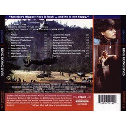 King Kong Lives Soundtrack (John Scott) - CD Back cover