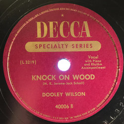 As Time Goes By / Knock On Wood Soundtrack (Max Steiner, Dooley Wilson) - CD Back cover