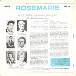 Rosemarie Soundtrack (Rudolf Friml, Oscar Hammerstein II, Otto Harbach, Herbert Stothart) - CD Trasero