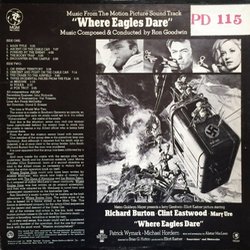 Where Eagles Dare Soundtrack (Ron Goodwin) - CD Back cover