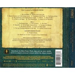 The Hobbit: The Battle of the Five Armies Ścieżka dźwiękowa (Howard Shore) - Tylna strona okladki plyty CD