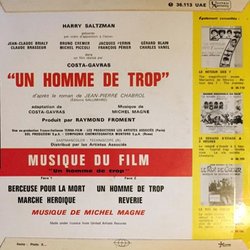 Un Homme de trop Ścieżka dźwiękowa (Michel Magne) - Tylna strona okladki plyty CD