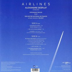 Airlines Soundtrack (Alexandre Desplat, Emmanuel Pahud) - CD Back cover