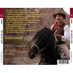 For Greater Glory: The True Story of Cristiada サウンドトラック (James Horner) - CD裏表紙